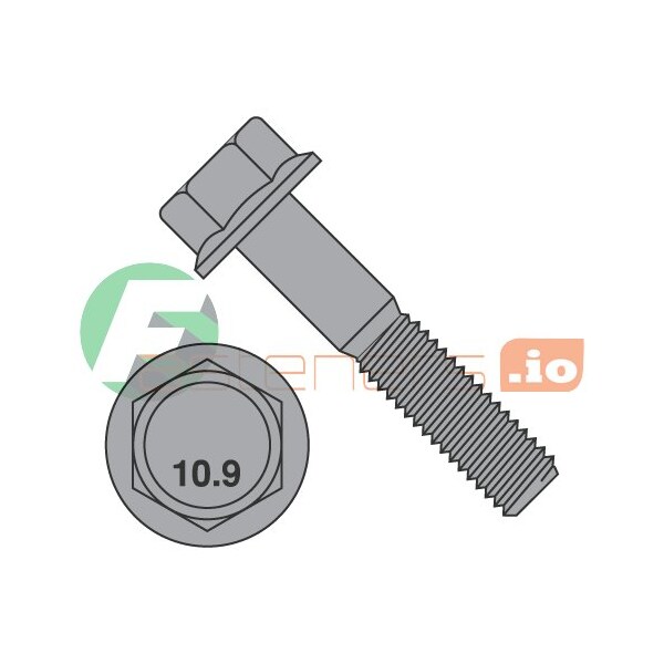 Newport Fasteners Class 10.9, M8-1.25 Flange Bolt, Black Phosphate Steel, 20 mm L, 800 PK 236131 - main